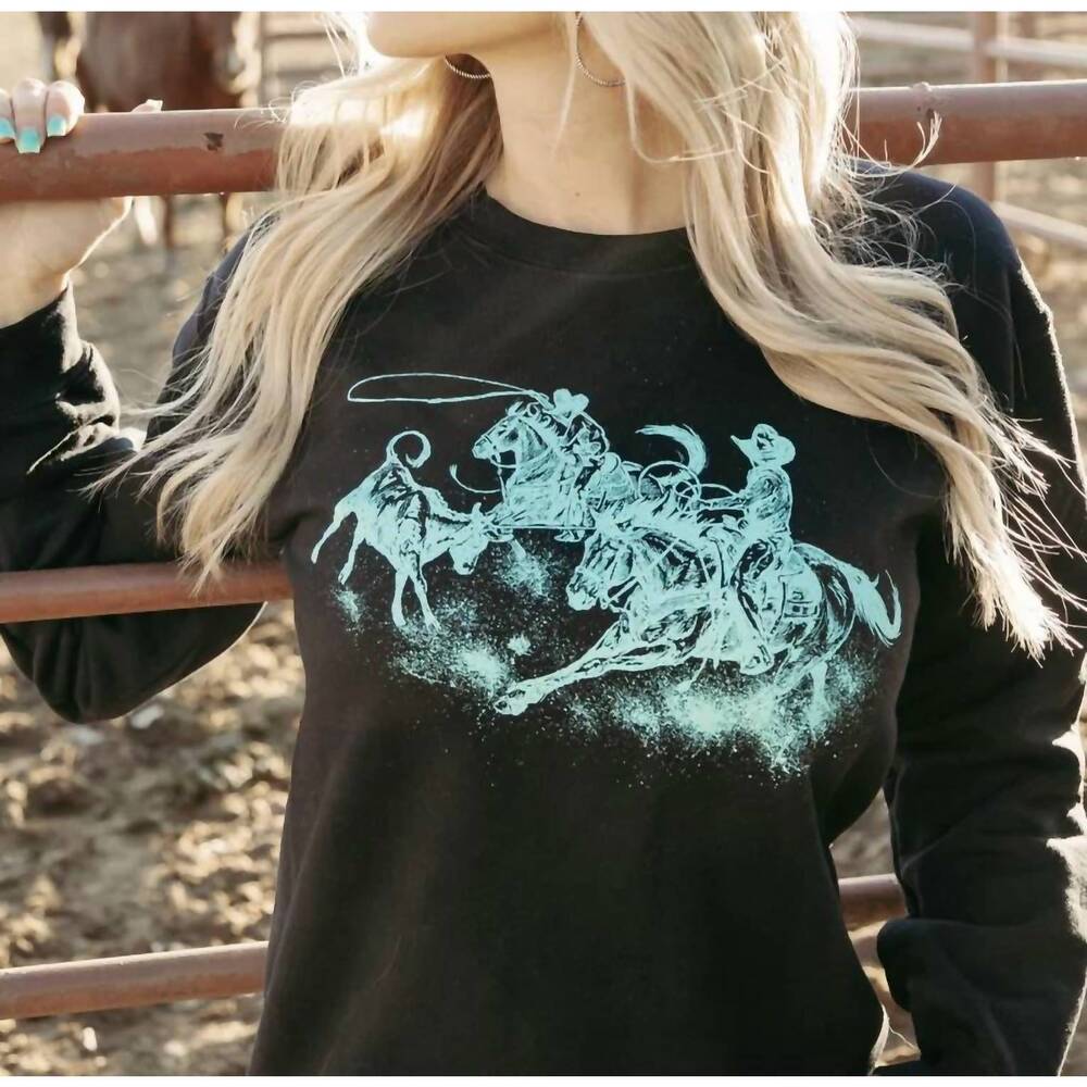 NEW STERLING KREEK high call pullover sweatshirt - plus in black